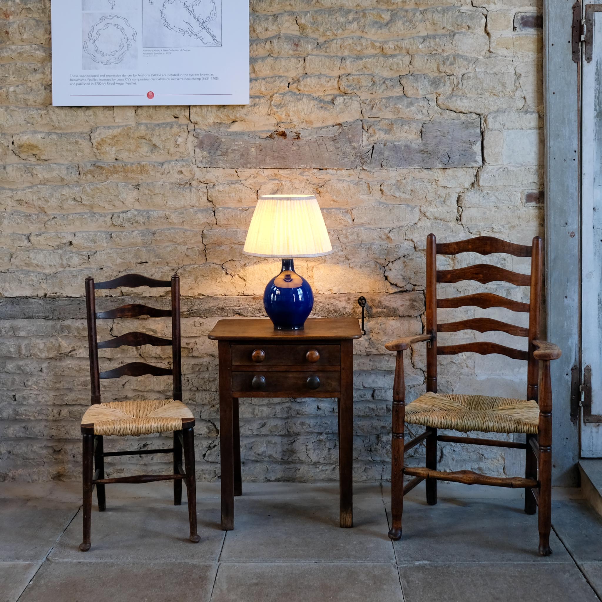 18th century ladder back carver chair