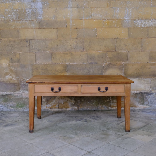 Victorian English pine kitchen prep table