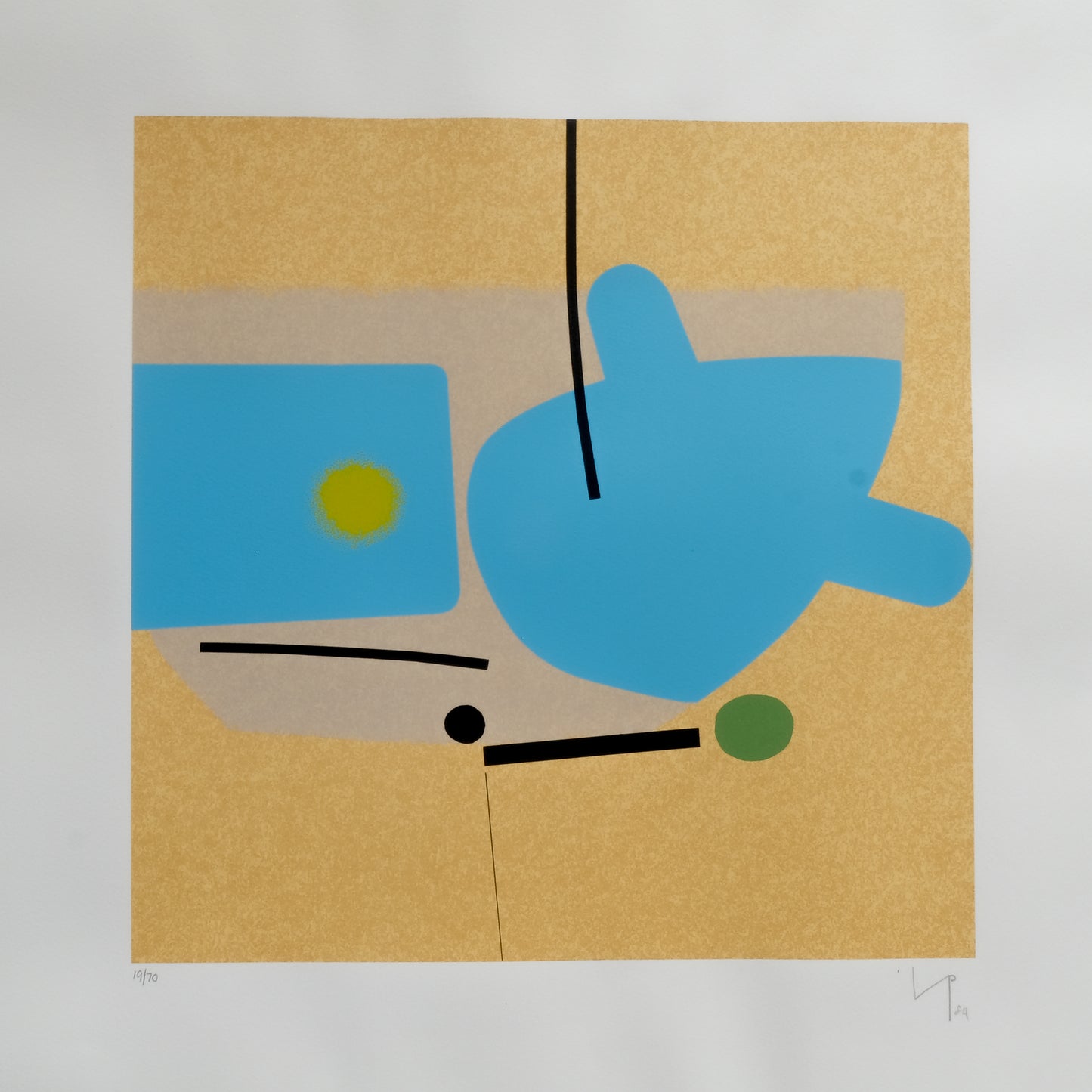 Victor Pasmore Vintage Print - TWO IMAGES (BLUE), Initialled and Dated. By Summerfield & Scott
