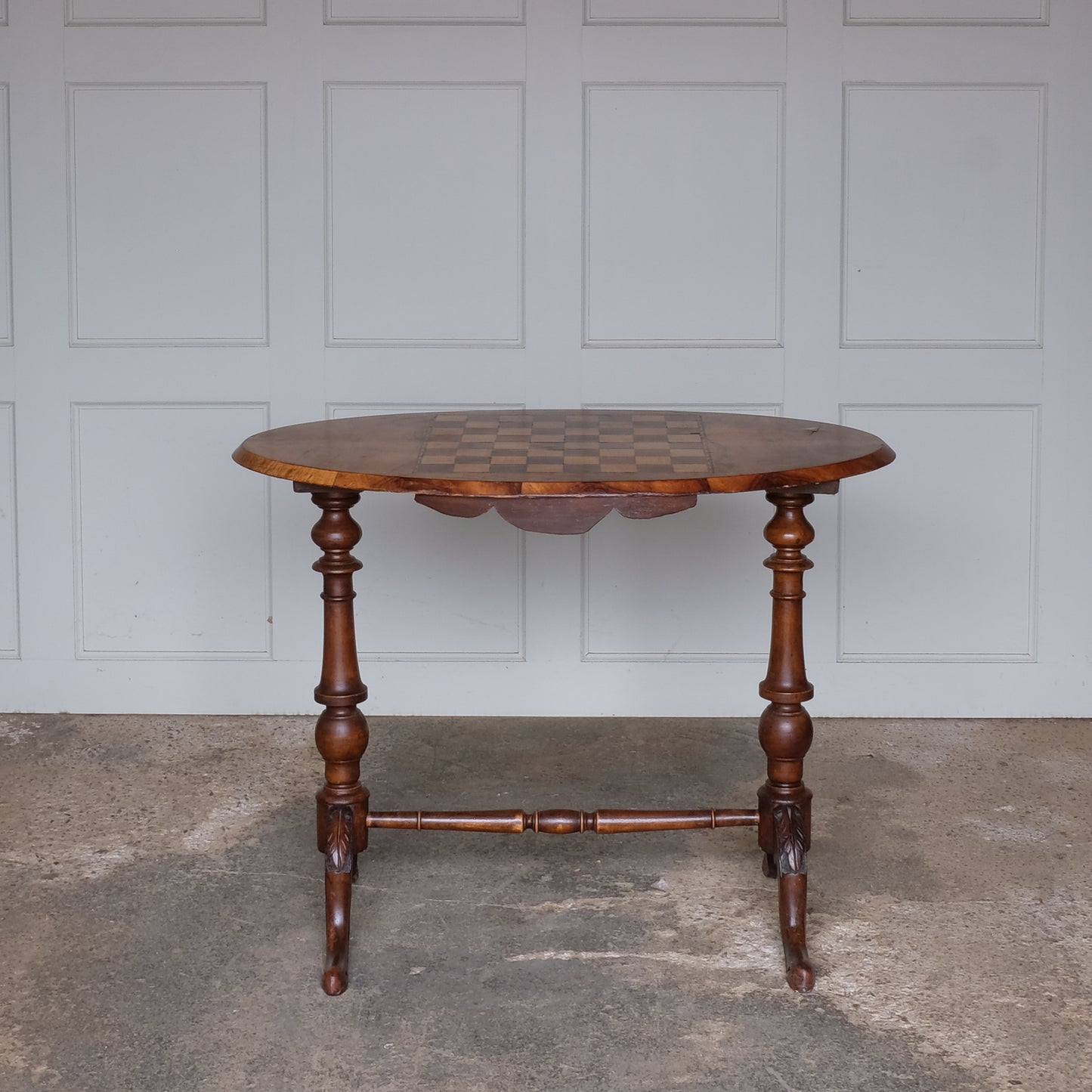 Victorian Walnut Stretcher Table