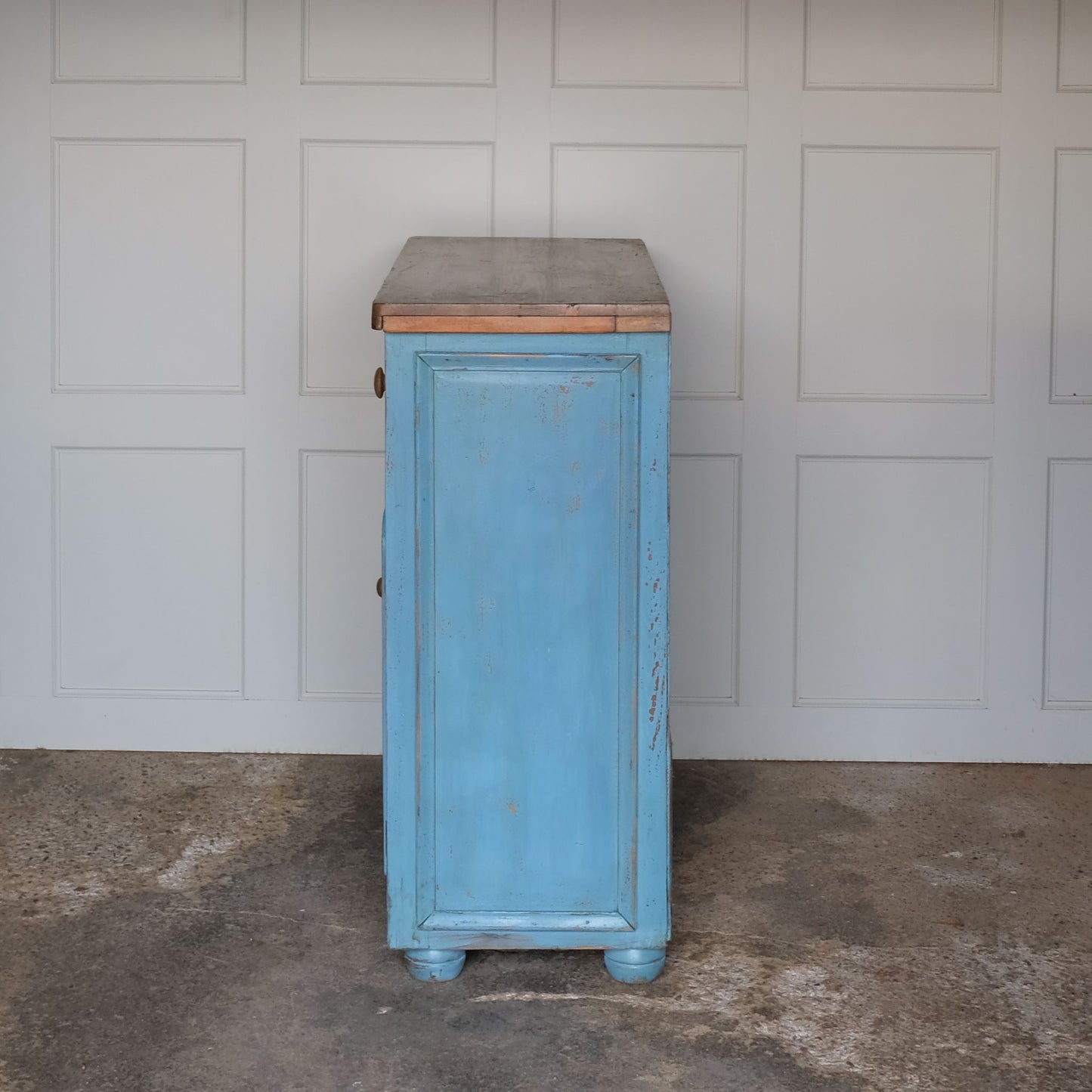 19th Century Blue Painted Cupboard