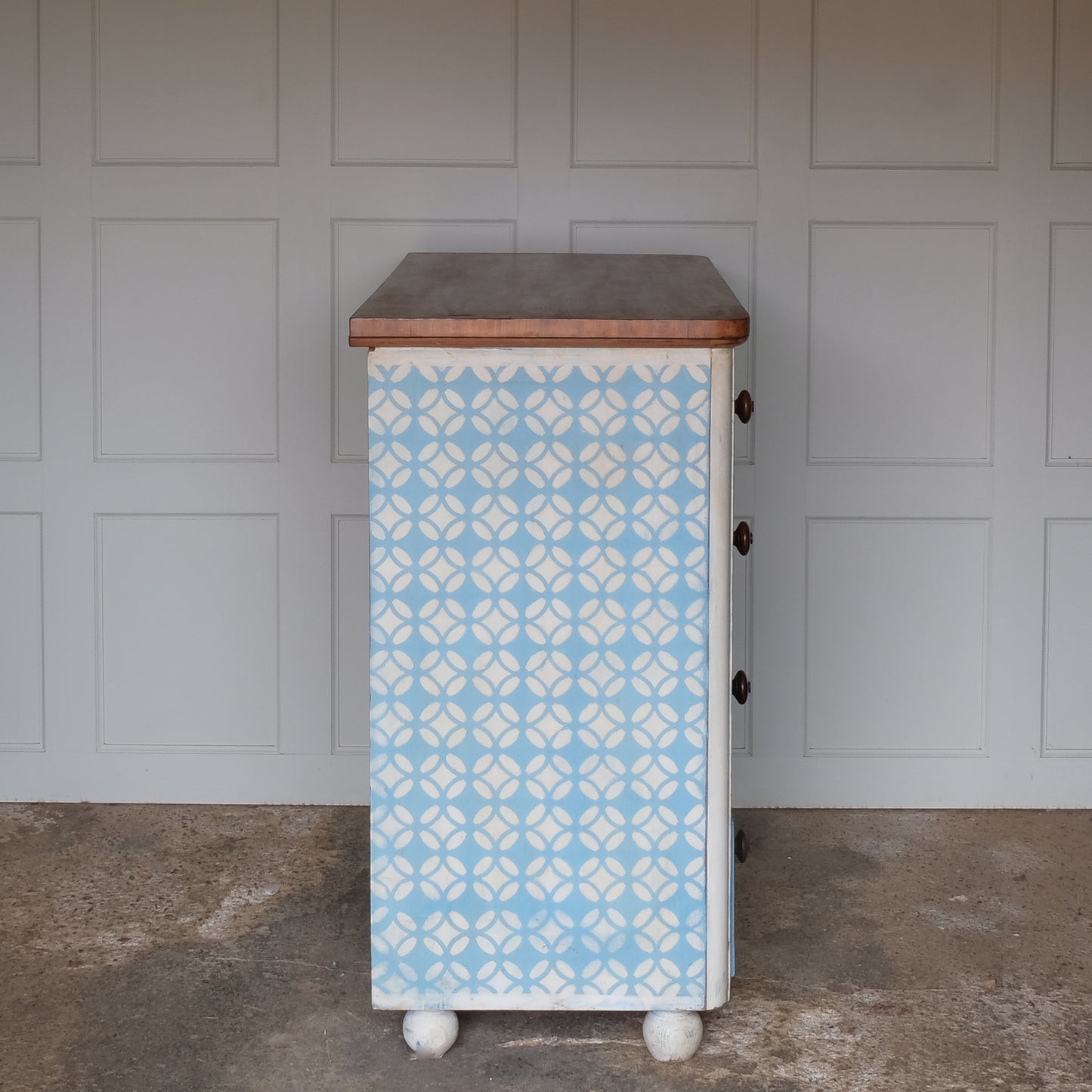 19th Century Geometric Painted Chest of Drawers