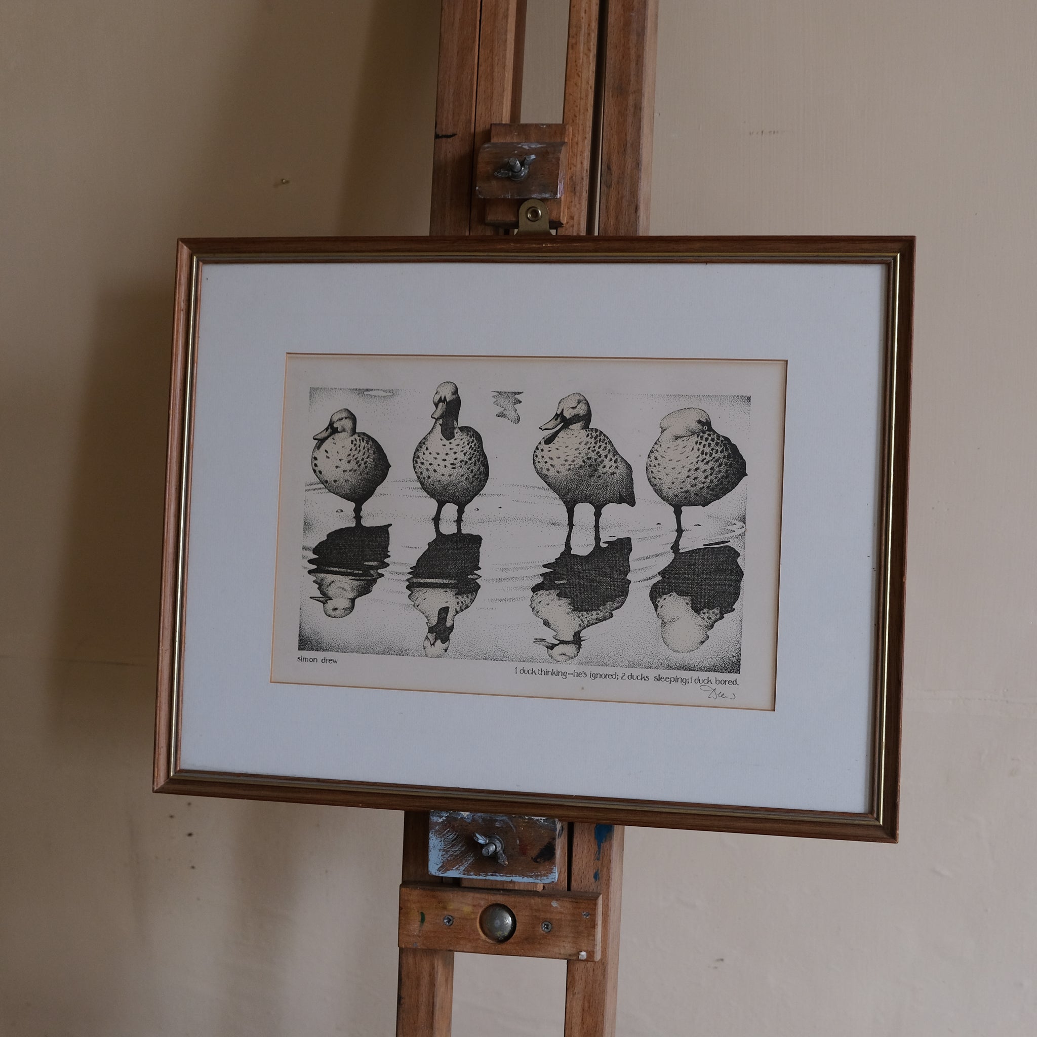 1 DUCK THINKING - HE'S IGNORED; 2 DUCKS SLEEPING; 1 DUCK BORED by SIMON DREW