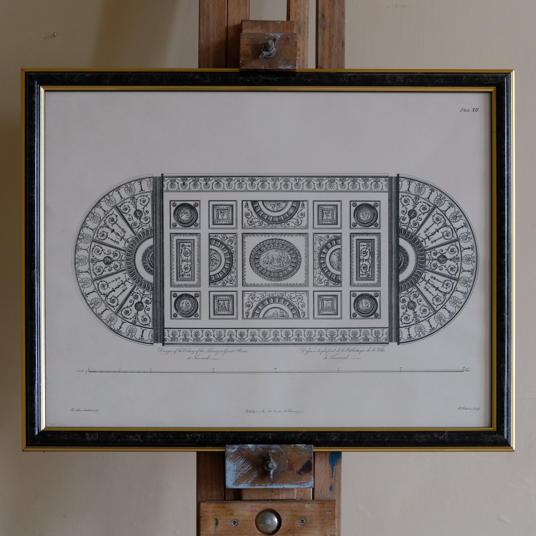 DESIGN OF THE CEILING OF THE LIBRARY OR GREAT ROOM AT KENWOOD, AFTER ROBERT ADAM