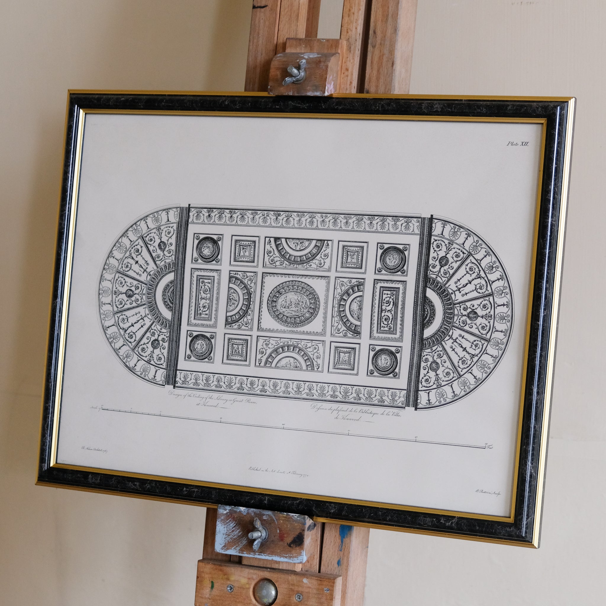 DESIGN OF THE CEILING OF THE LIBRARY OR GREAT ROOM AT KENWOOD, AFTER ROBERT ADAM