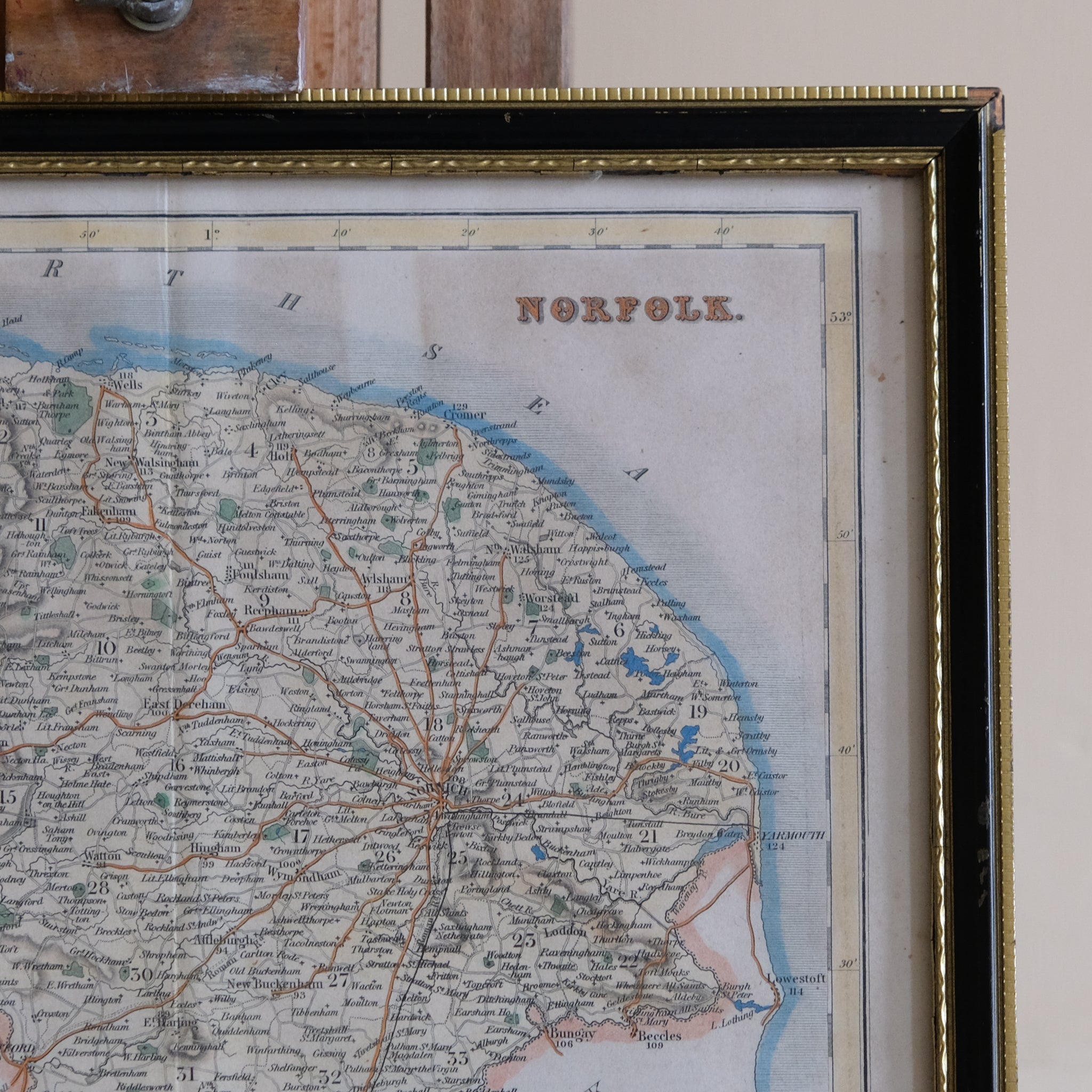 MAP OF NORFOLK BY GRAY & SON
