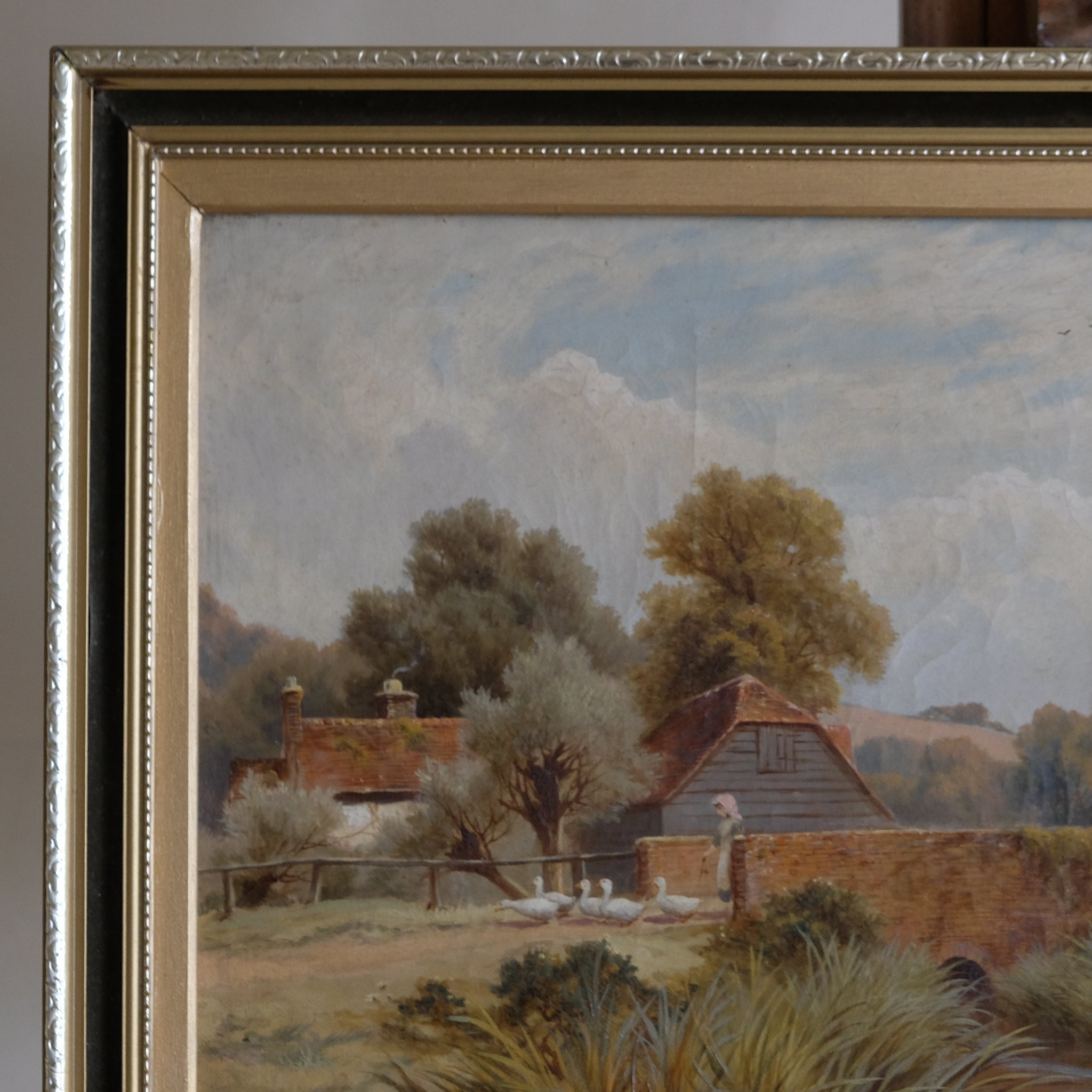 LANDSCAPE WITH A GOOSE GIRL ATTRIBUTED TO C H MAIDANERST