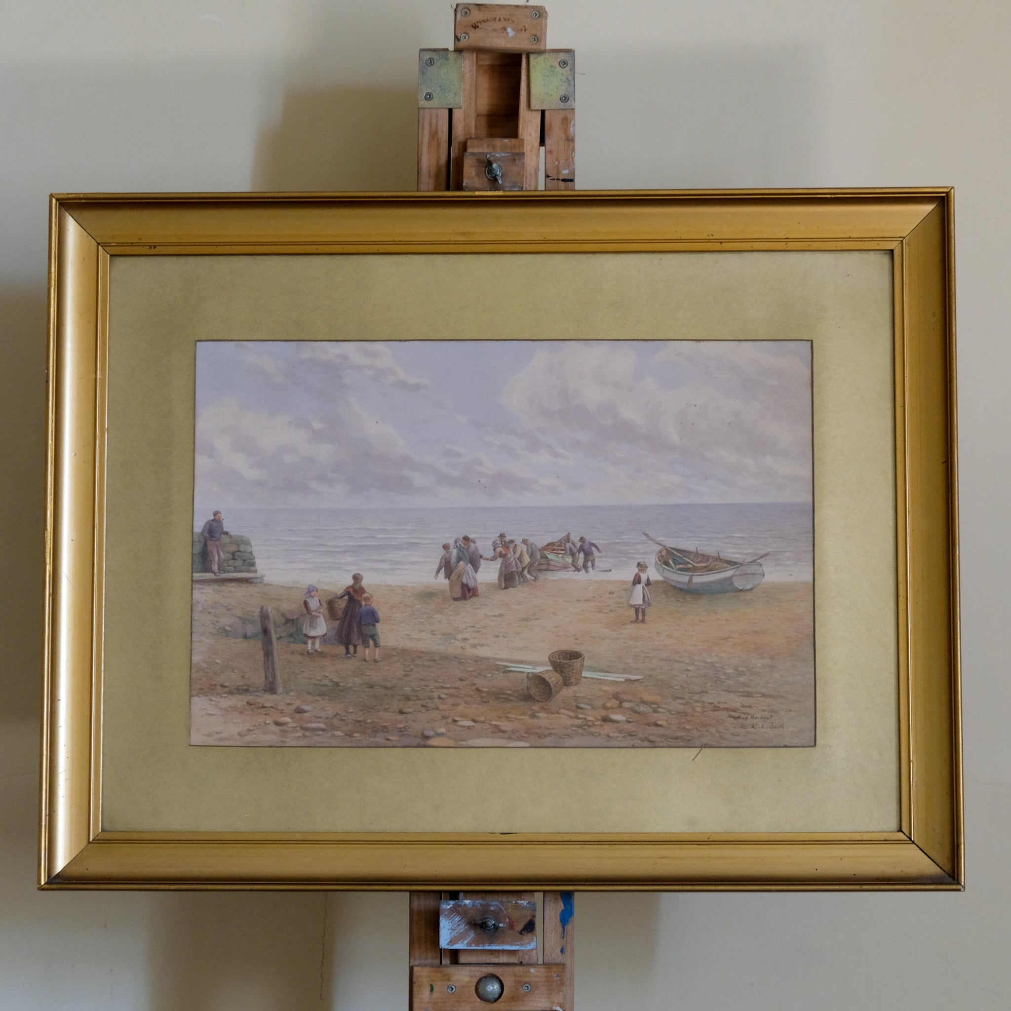 Hauling the Boat by Kate E. Booth (1850–1898)