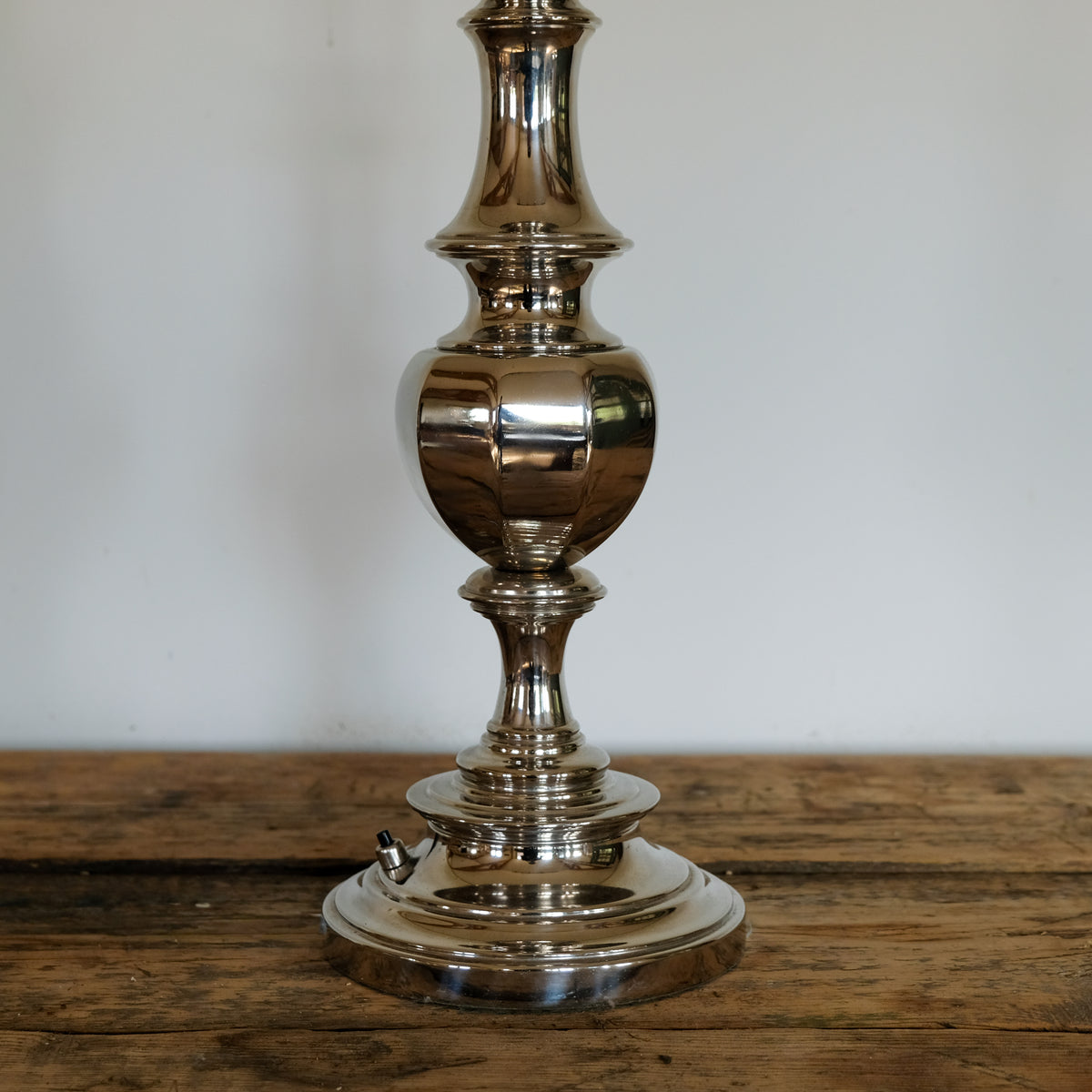 Art Deco Style Nickel-Plated Table Lamp
