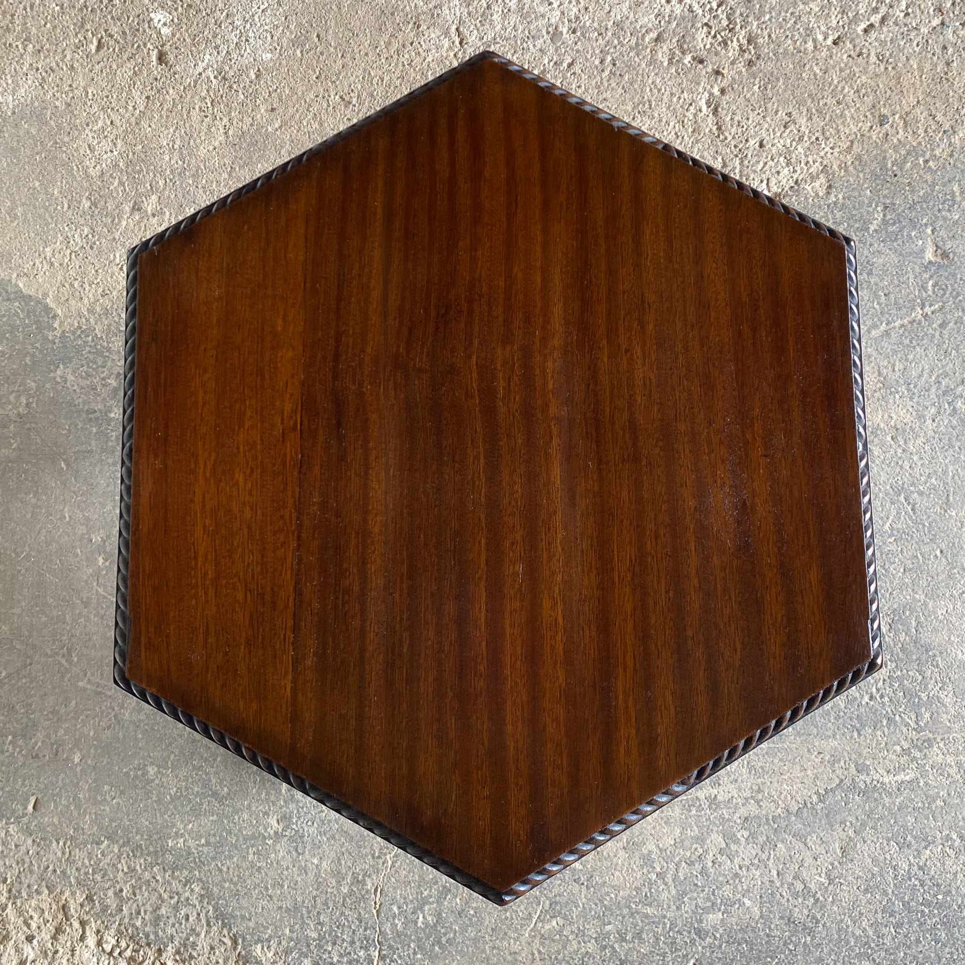 Image showing top of lid on Vintage 19th Century Mahogany Wine Cooler by Summerfield & Scott