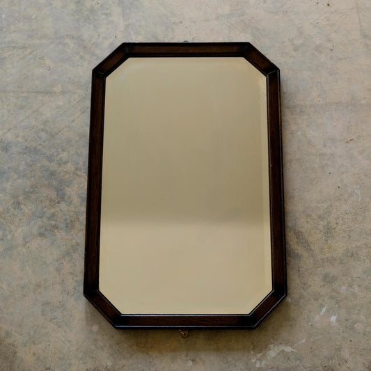 EDWARDIAN OAK FRAMED MIRROR
