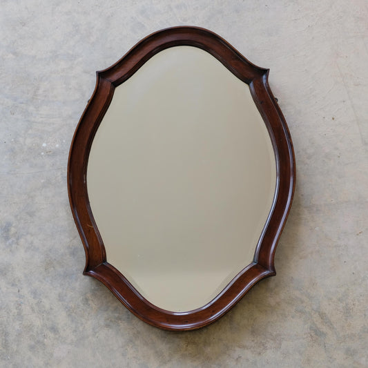 LARGE 19TH CENTURY MAHOGANY FRAMED MIRROR