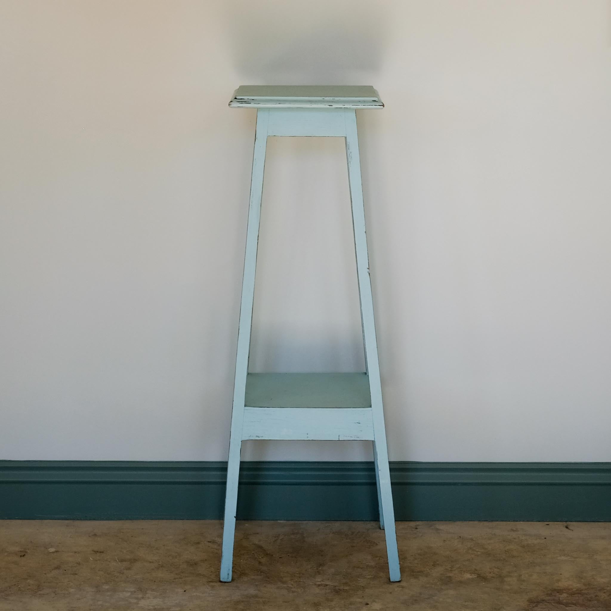 BLUE PAINTED JARDINIERE