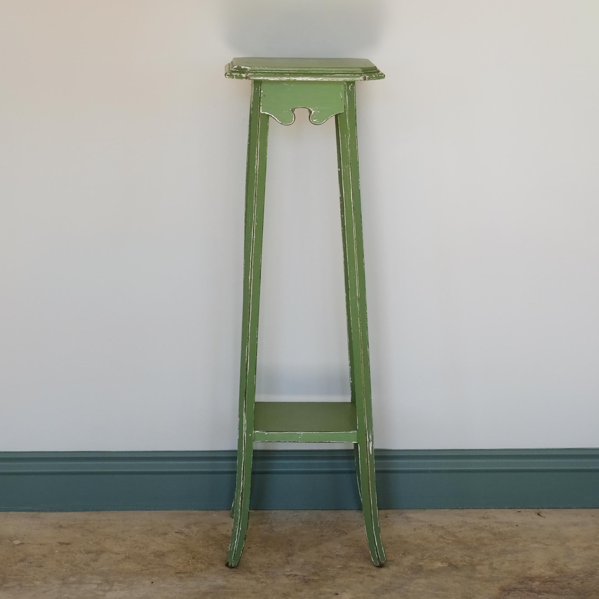 GREEN PAINTED JARDINIERE