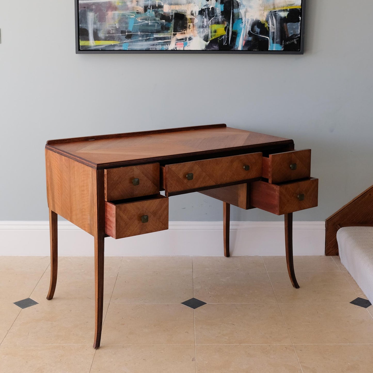 AN ART DECO MAPLE DRESSING TABLE