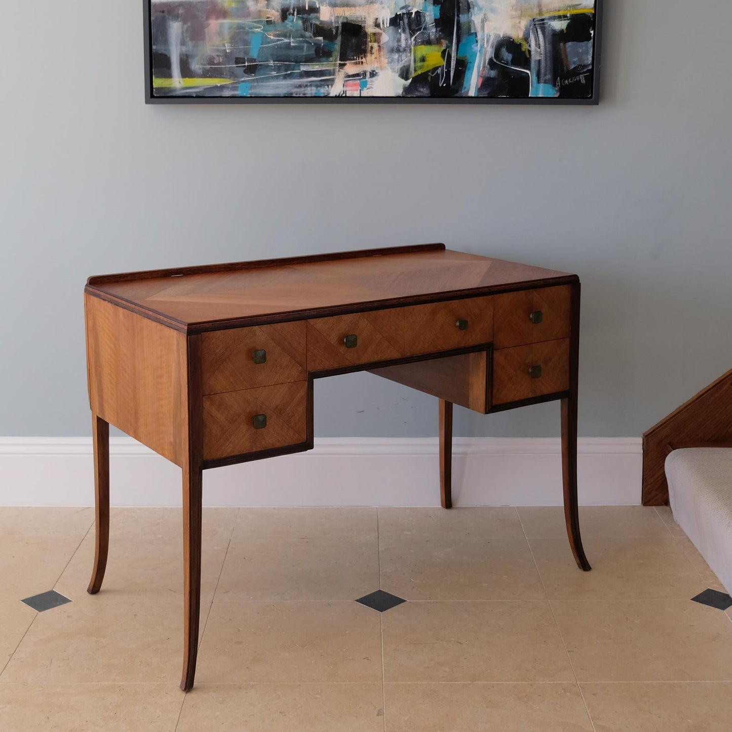 AN ART DECO MAPLE DRESSING TABLE