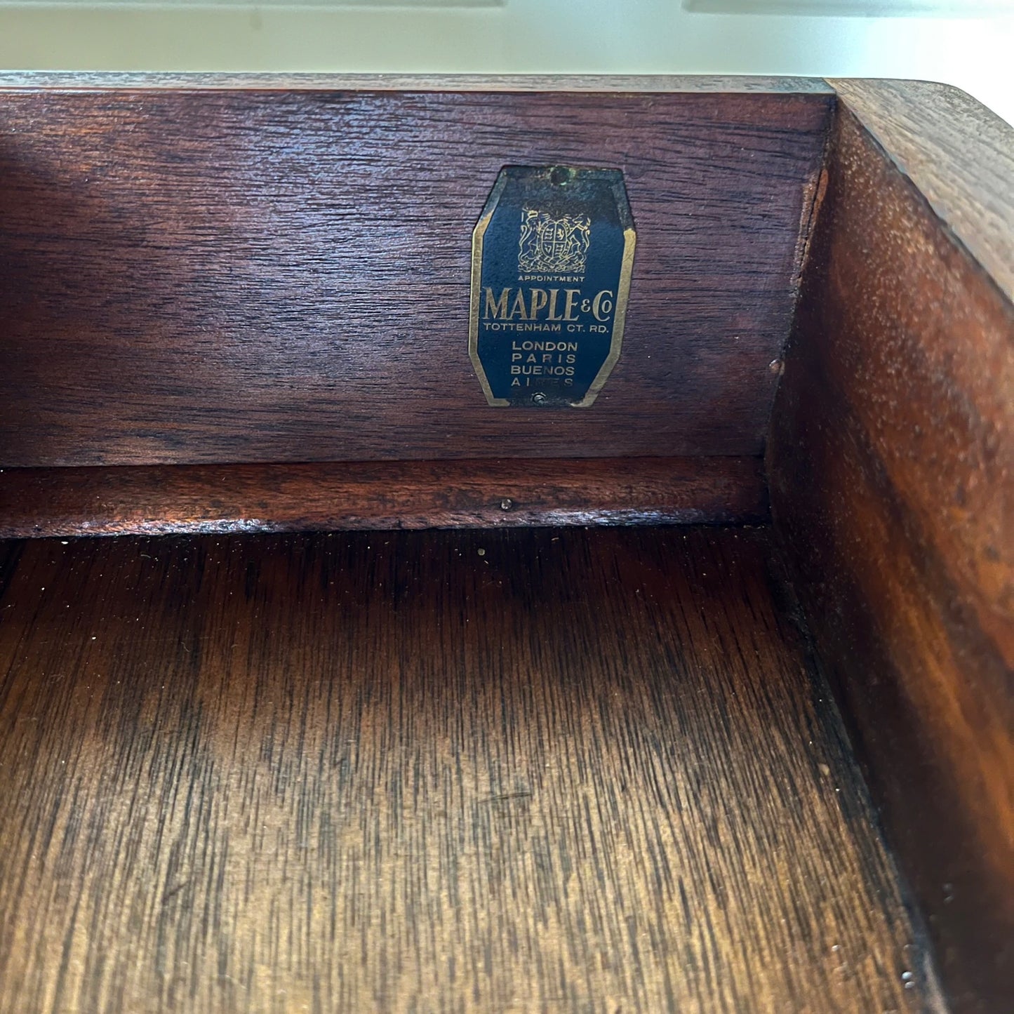 Maple & Co Art Deco Walnut Desk